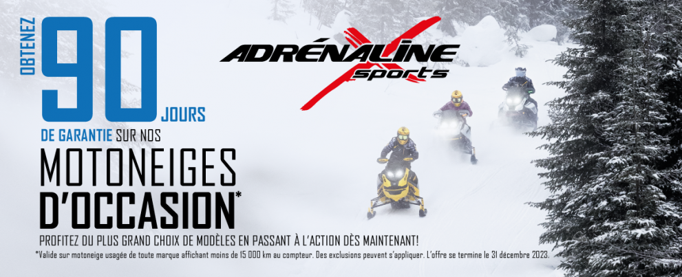 Promo motoneiges usagées 90 jours